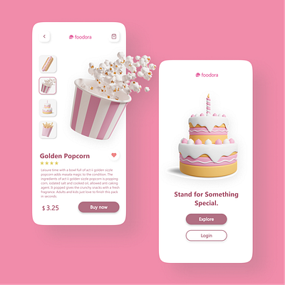 Snacks Mobile UI app concept design food illustration mobile mobile ui ui user experience userinterface