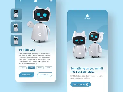 AI Robot Mobile UI ai app artificial intelligence concept design illustration mobile mobile ui ui user experience userinterface