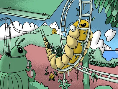 Rollercoaster gif loop motion