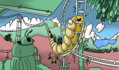Rollercoaster gif loop motion