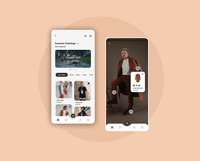 Men Shopping Mobile UI app concept design illustration mobile ui ui user experience userinterface