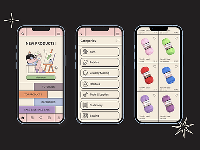 Craft Store App – The Artisan app craft craftstore design figma hobbies hobby store ui
