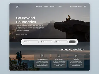 Travel Website app concept design illustration travel ui user experience userinterface web ui website