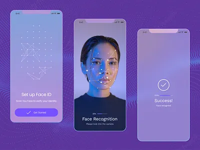 Face ID face face id glass mobile recognition scan scanner ui