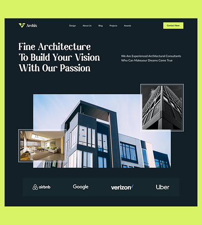 Archix - Website design for an Architecture firm agency architecture branding design firm graphic design landing page ui user interface ux web web design web designer web developer website website design website designer website developer