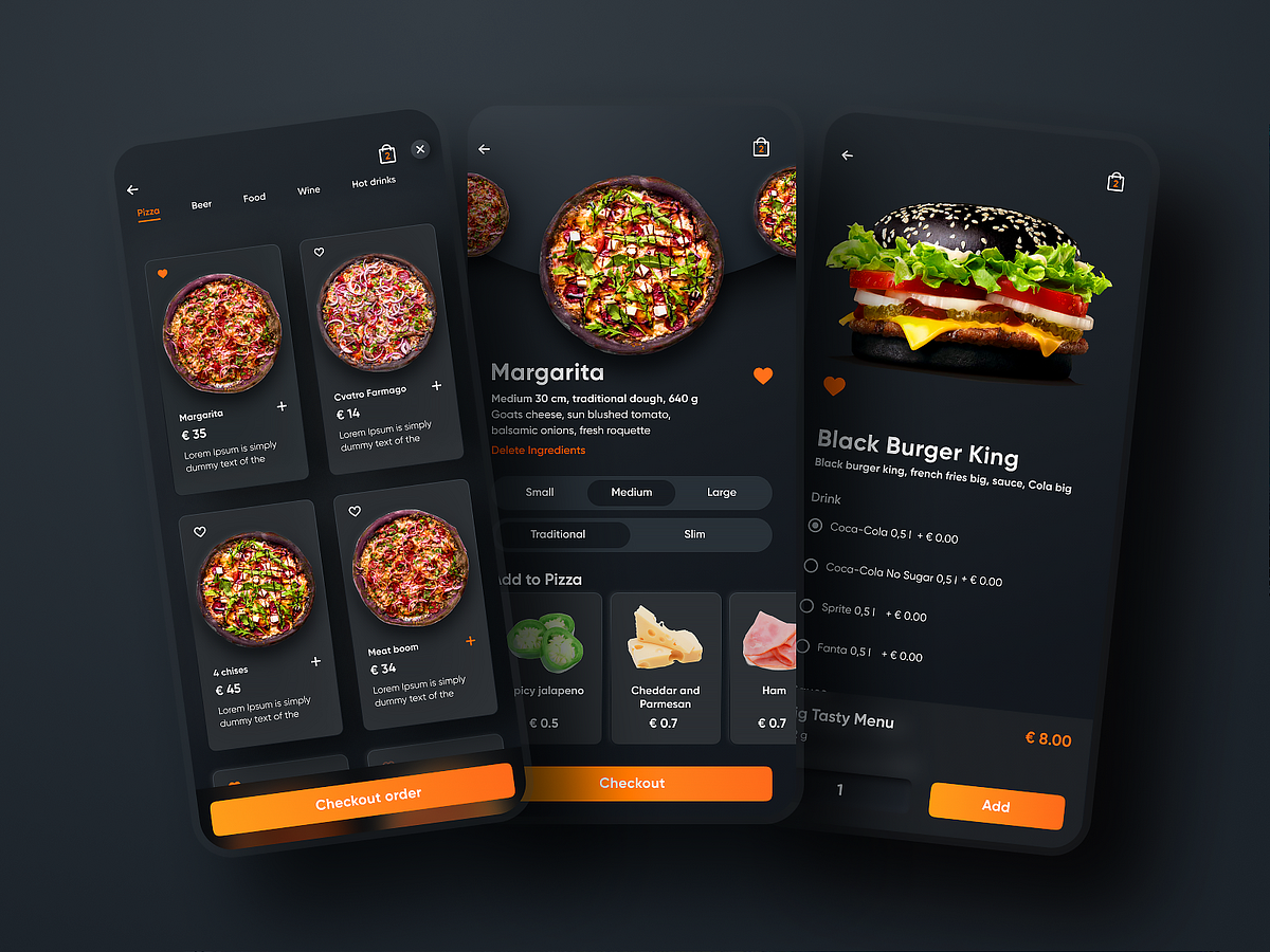 Rest app menu by Yurii on Dribbble