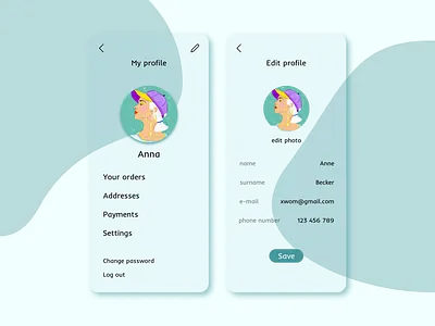 Daily UI #006 Profile page app daily ui dailyui dailyui006 design edit profile mobile mobile app profile profile page ui user profile