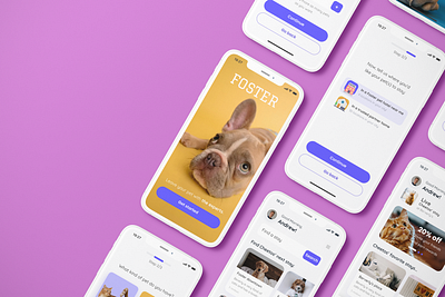 foster - ui kit design pet hotel pet shop ui ux