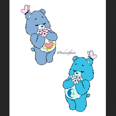 Carenbears carebears cartoon custom design customtattoo design illustration procreate