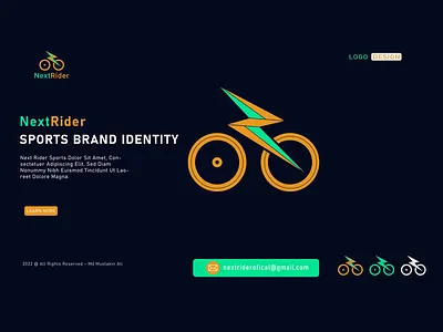 Next Rider - Sports Logo Brand Identity Design brand design brand identity brandingdesign company logo crative logo creative logo design logo design logo mark minimal logo design modern logo design next rider rider sports typography