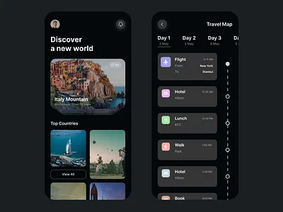 Travel App Mobile Design app batix clean design explore minimal mobile app mobile ui planner tourism travel travel agency travel app travel design traviling trip trip planner ui ui ux