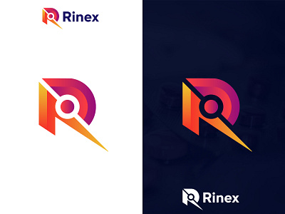 Rinex Logo 3d brand identity branding business logo creative logo design grandient graphic design illustration letter logo logo logo design medicine logo minimal modern logo r logo tranding logo