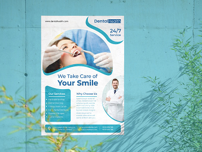 Dental Flyer for Dental Clinic ad flyer dental dental flyer design design inspiration doctor doctors flyer flyer design flyer template graphic design menu design agency teeth