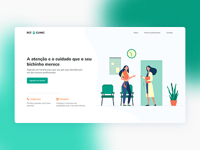Pet clinic landing page design graphic design landing page pet clinic landing page product design ui ui design uiux design user interface vet landing page