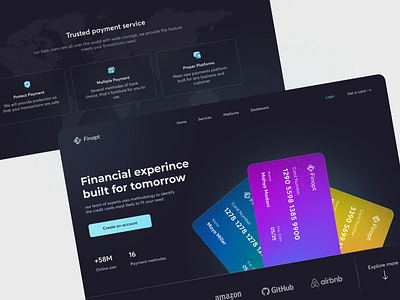 Finance Management Web Design bank banking budget card design credit card dark mode design finance financial fintech online banking payment paypal product design ui ui design wallet web app web ui webdesign