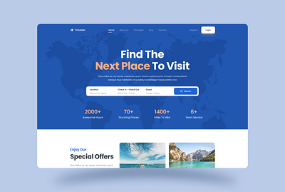 Travel Agency Landing Page With Figma figma design figma ui design landing page tour page travel agency travel agency landing travel agency website