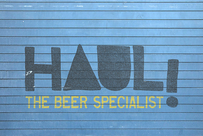 Haul! The Beer Specialist Bottle and Can Shop branding brewery design hospitality logo merchandise retail typography
