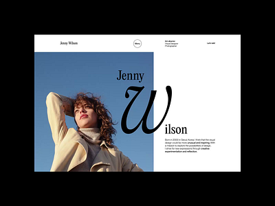 Jenny Willson/ Portfolio concept animation art brand branding design graphic design logo minimal motion graphics photographer portfolio typography ui