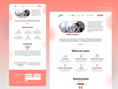 Landing Page Design: For Lamson Family Law adobe xd design figma minimal uidesign uxuidesign webdesign