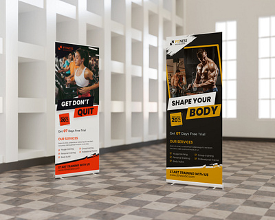 #Gym#Fitness#Rollup#Fitnessbanner#Gymbanner#Rollupbanner#GymBann app branding design fitness fitness banner graphic design gym gym banner gym banner design gym fitness illustration logo motion graphics rollup rollup banner design rollupbanner typography ui ux vector