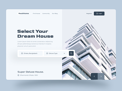 Real Estate Website Landing Page Ui/Ux Design with Figma case study figma ui design figma website hero area landing page design real estate real estate figma real estate landing page real estate ui design ui design ux design