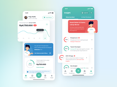 Sribuu - Home and Insight app budgeting budgeting apps card design expenses apps expenses manager financial planning home home dashboard illustration insight minimal mobile mobile app mobile design money management ui ux