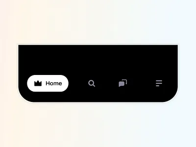 Bottom Tab Exploration animation app bottom tab minimal mobile ui ux