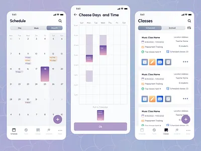 App for Tutors - Lesson Planning calendar figma ios lesson lesson planning mobile app design planner planning timetable to do app tutor uiuxdesign