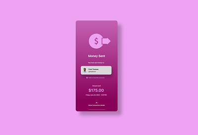 Confirmation Money Sent Mobile branding concept concept art dailyui design illustration logo ui ux vector