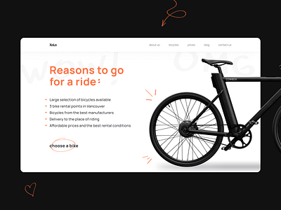 Bicycle rental service's advantages advantages bicycle design figma makeevaflchallenge makeevaflchallenge9 ui ux uxui