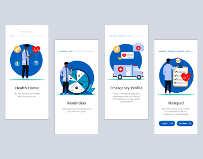 Mobile App Walkthrough app branding design graphic design illustration logo mobile ui ux walkthrough