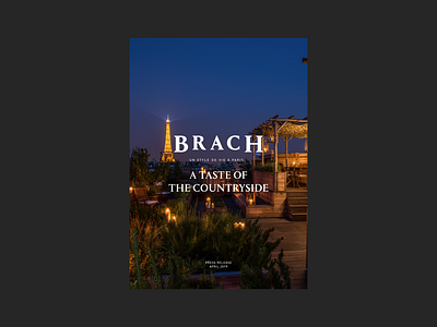 Brach Paris / A taste of the countryside brochure graphic design hotel indesign luxe luxury press kit press release