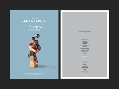 Brach Paris / Club de sport / Spa Treatments brach paris brochure club de sport graphic design indesign luxury press kit