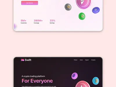 Crypto Trading Website branding design logo ui ux web