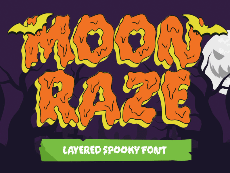 Moon Raze - Spooky Font freebies thriller font graveyard