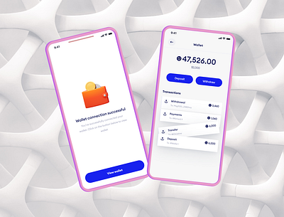 Wallet screen for MSG app connect wallet design figma wallet web3