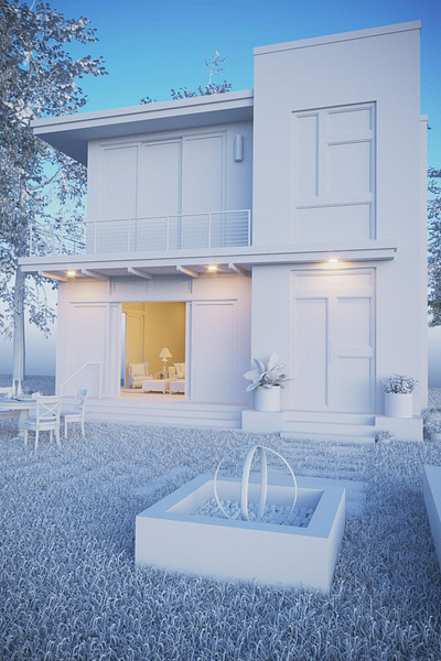 3D Of Modern Contemporary House Exterior 3d ampecstudio architect exterior design house design