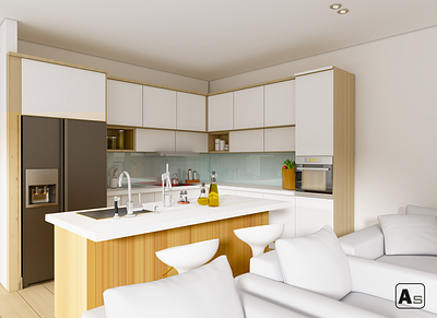 Apartment Interior Design #3 #Kitchen #ampecstudio 3d 3d design ampecstudio interior interior design modern interior desgin