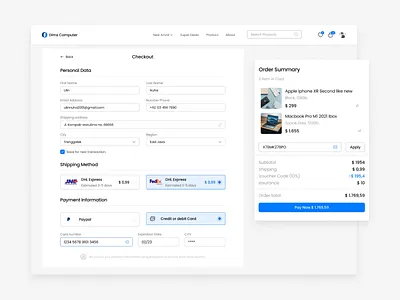 DailyUI - Payment Page dailyui figma ui uidesign uiux ux ux design web design web page