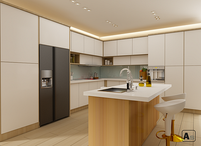 Apartment Interior Design #1 #Kitchen #ampecstudio 3d 3d design architect house design interior design kitchen modern interior