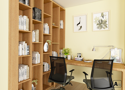 Apartment Interior Design #5 #Study Room #ampecstudio 3d design architect house design interior design
