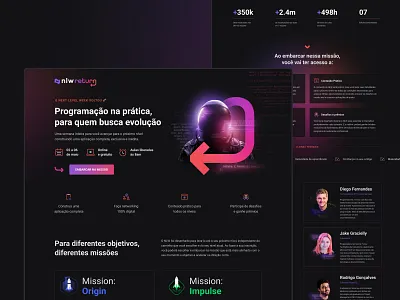 Landing Page - Next Level Week | Rocketseat darkmode event landing page programming rocketseat ui uiux web design website