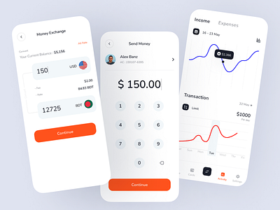 Banking Mobile App app design application bank bank app banking banking mobile app bankingapp cryptocurrency finance minimal mobile app mobile app design mobile application mobile ui mobileapp mobileappdesign wallet app