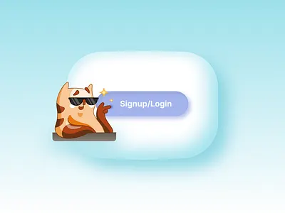 Signup Button branding challange dailyui dailyux design figma illustration logo mobile ui