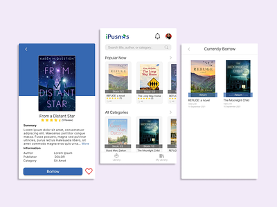 Borrowing Book App - Mobile App Redesign