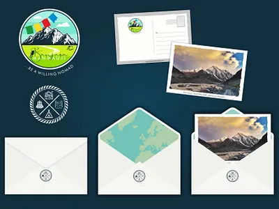 Post cards for Banjara Manmauji (Traveler and Travel Blogger) branding design graphic design illustration logo ui ux vector