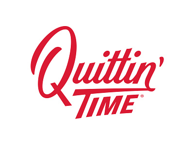 Quittin' Time beer branding craft beer lettering quiktrip wordmark