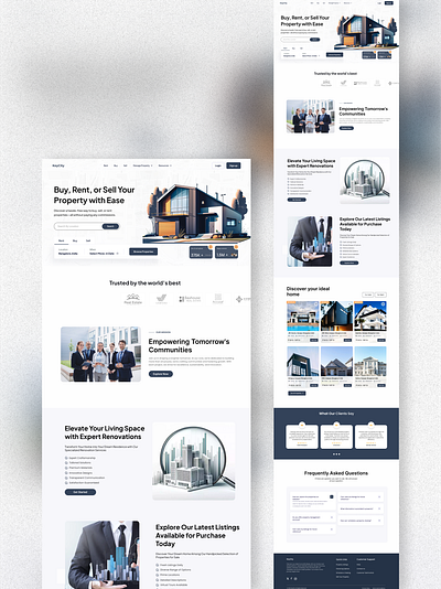 Real Estate Website agency architecture estate figma home home website landing page real estate real estate website ui web design