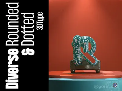 Diverse Letter R 3d 3d artist 3dfont 3dillustration 3dtype 3dtypo design graphic design illustration type typedesign