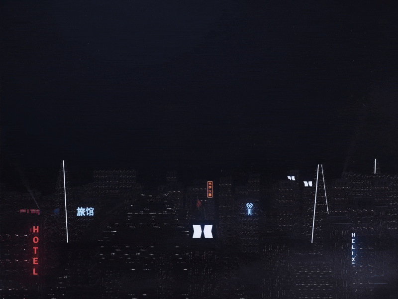 Futuristic city 3d animation